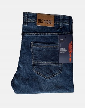 Spodnie Jeansowe Męskie Granatowe Texasy Dżinsy BIG MORE JEANS N103 W32 L32