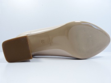 Кожаные туфли нюдового цвета на миндалевидной колодке, Номер 37