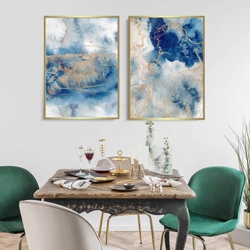 MARMUR 2X PLAKATY ZŁOTE DUŻE A2 40x50 cm KOLORY