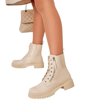 BEŻOWE BOTKI DAMSKIE GADDAXA 42