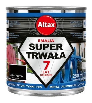Super trwała emalia 250 ml czarny połysk Altax