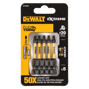 DEWALT BITY UDAROWE TORX T20 DŁUGIE 5SZT