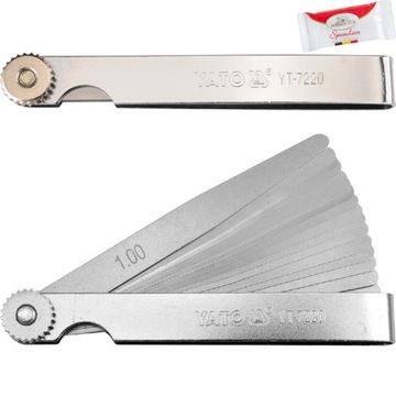 YATO SZCZELINOMIERZ 100MM 17LISTKÓW 0,02-1 MM YT-7220