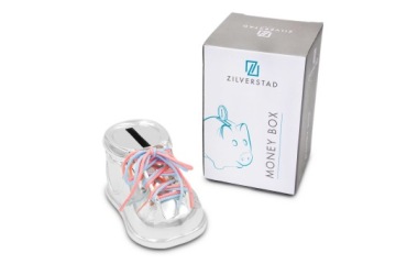 Копилка Туфелька с ГРАВИРОВКОЙ Крещение Подарок на годик