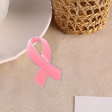 2 szt. Różowa emaliowana wstążka broszki świadomość raka piersi stanik w klapie