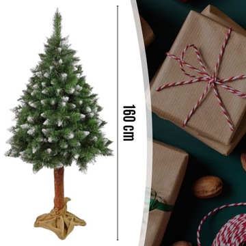 ИСКУССТВЕННАЯ РОЖДЕСТВЕНСКАЯ ЕЛКА НА СТВОЛЕ, АЛМАЗ, ТОЛСТАЯ, КРАСИВАЯ, КАК ЖИВАЯ, 160 см