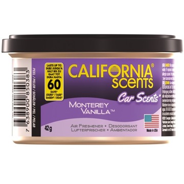 CALIFORNIA SCENTS Monterey Vanilla Odświeżacz Do Auta Puszka zapachowa 42g