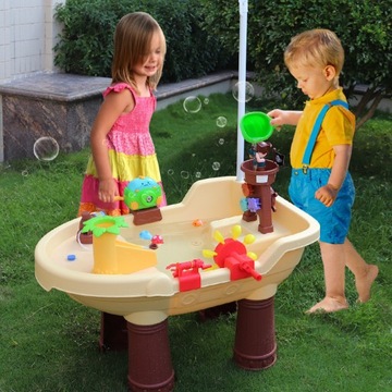 СТОЛ ДЛЯ ИГРЫ ПЕСОЧНИЦА С ВОДОЙ, ЗОНТИК ДЛЯ ПИРАТСКОГО КОРАБЛЯ + АКСЕССУАРЫ МАТАДИ