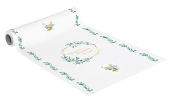Bieżnik papierowy komunijny Komunia Święta IHS 0,4x5 m
