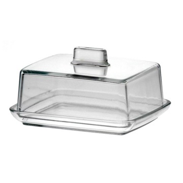 MASELNICZKA MASELNICA POJEMNIK SZKLANA JASŁO GLASS