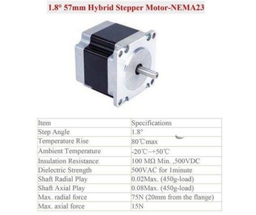 Nema 23 57HS56-2804 Шаговый двигатель с ЧПУ