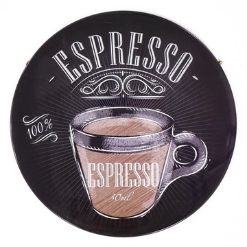 Tabliczka dekoracyjna metalowa ESPRESSO