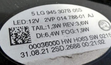 SKODA ENYAQ IV 5LG LED SVĚTLO ZADNÍ LEVÝ