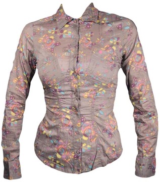 ONLY koszula GREY flowers FRITZI SHIRT _ XS