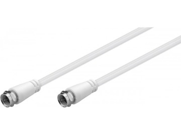 Kabel antenowy SAT Wtyk F /Wtyk F 3m biały Goobay