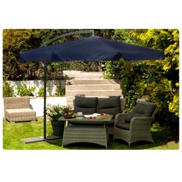 Большой складной садовый зонт со штангой, 6 сегментов, Ø 350см.