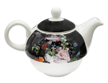 Кувшин с чашкой и блюдцем, 450 мл, традиционный чайник Bella Fiore flowers.