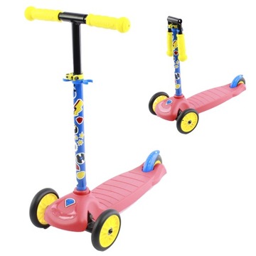 Трехколесный самокат с регулируемым рулем.