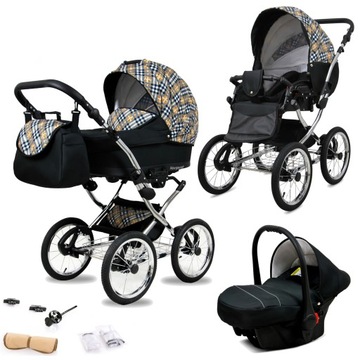 Wózek 3w1 dziecięcy spacerówka BabyLux Margaret