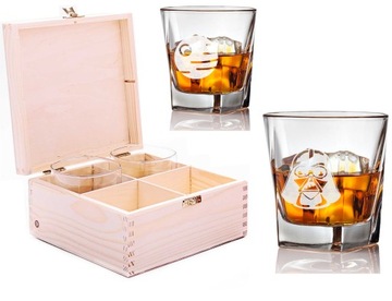 4 x Szklanka do whisky w pudełku Grawer STAR WARS