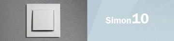 КНОПКА ПЕРЕКЛЮЧАТЕЛЯ SIMON 10 БЕЗ ПИКТОГРАФА БЕЛАЯ CP1C.01/11