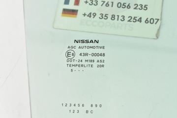 SKLO (OKNO) DVEŘE PRAVÝ PŘEDNÍ NISSAN NOTE II E12 2015