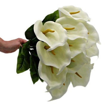 КАЛЛИ БЕЛАЯ КАЛЛА БОЛЬШОЙ БУКЕТ ИСКУССТВЕННЫЕ ЦВЕТЫ КАК ЖИВЫЕ ВЕТКИ ДЛЯ ВАЗЫ