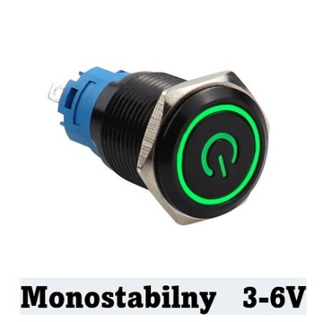 Przycisk wciskany 16mm podświetlany LED 5V 3V mo