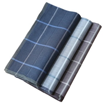 3x Hommes Mouchoirs Doux Plaid Cadeau pour Père