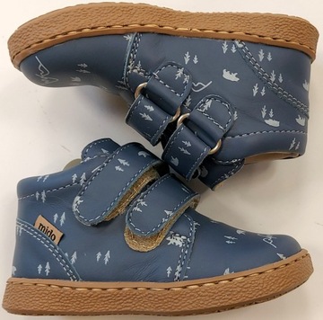 PÓŁBUTY PÓŁWYSOKIE ELASTYCZNE MIĘKKIE NIEBIESKI RZEPY MIDO R 25 W 15,80 CM