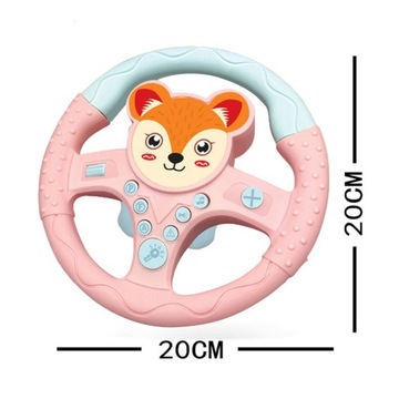 Zabawka na kierownicę z dźwiękiem i światłem Symulowany kontroler jazdy