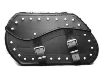 SAKWY TORBY BOCZNE MOTOCYKLOWE SKÓRZANE 49x27x18cm