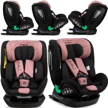 FOTELIK SAMOCHODOWY 2w1 - MoMi URSO RÓŻOWY - i-SIZE 150cm ISOFIX 0-36kg