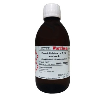 FENOLOFTALEINA roztwór 0,1% - wskaźnik - 250ml