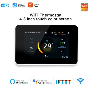 Czujnik wilgotności termostatu WiFi KOLOROWY LCD