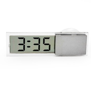 Samochodowy elektroniczny zegar cyfrowy z przezroczystym wyświetlaczem LCD
