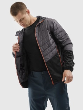 МУЖСКАЯ КУРТКА С КАПЮШОНОМ 4F СТЕГАНАЯ ПЕРЕХОДНАЯ ОСЕННЯЯ ФУНКЦИОНАЛЬНАЯ КУРТКА AW23M310