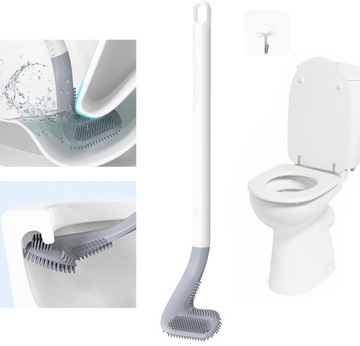 SILIKONOWA SZCZOTKA TOALETOWA WC DO TOALETY HACZYK