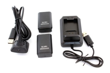 ŁADOWARKA PAD XBOX 360 2 x BATERIA + KABEL USB