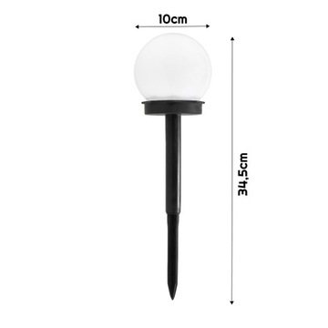 Светодиодная солнечная лампа, белый садовый шар, декоративный белый солнечный светильник, 1 шт., IP44