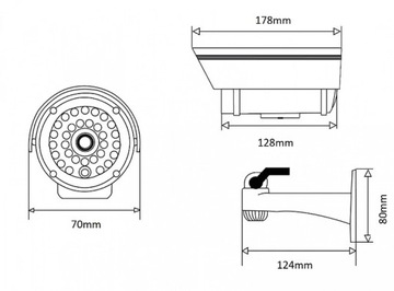 Макет камеры видеонаблюдения с солнечной панелью