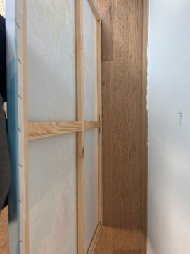 Картина КАРТА МИРА на польском языке на стену 120х80 БЕСПЛАТНАЯ матовая политическая карта