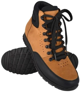 BUTY TRZEWIKI MĘSKIE SKÓRA BRĄZ 45 30 cm PAN 1555