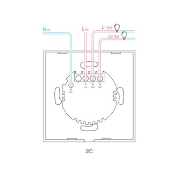 СЕНСОРНЫЙ ВЫКЛЮЧАТЕЛЬ СВЕТА 2C WIFI Черный SONOFF