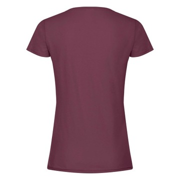 T-shirt damski koszulka bawełniana Fruit of The Loom ORIGINAL burgund S