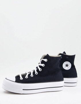 CONVERSE TRAMPKI DAMSKIE KLASYCZNE NISKIE CZARNE SZNUROWANE 37,5 975