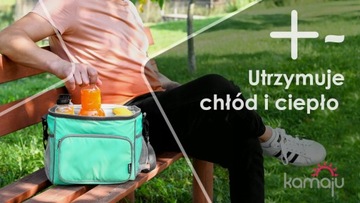 ТВЕРДАЯ ТЕРМОСУМКА 2 ОТДЕЛЕНИЯ С КАРМАНАМИ + РЕМЕШОК + ВСТАВКИ 2x400