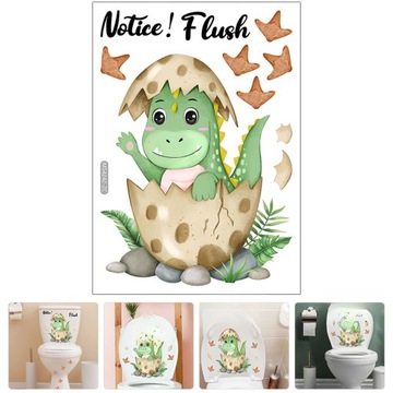 НАКЛЕЙКА НА ТУАЛЕТ ДИНОЗАВР УНИТАЗНЫЙ КОРЗИН