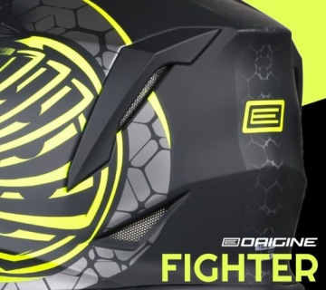 Шлем ORIGINE DINAMO KIDS FIGHTER матовый флуо-желтый черный YS