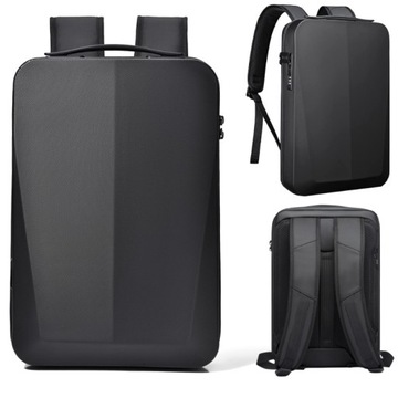 PLECAK MIEJSKI NA LAPTOPA WODOODPORNY BIZNESOWY USB SZYFR TSA IMITI CZARNY